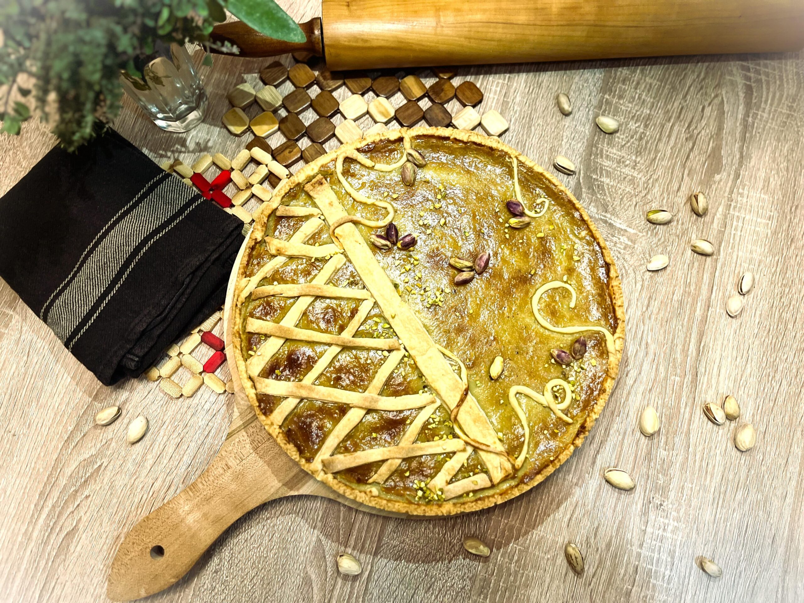 Crostata con crema al pistacchio, di PiCo Ricette by Luca Rampati